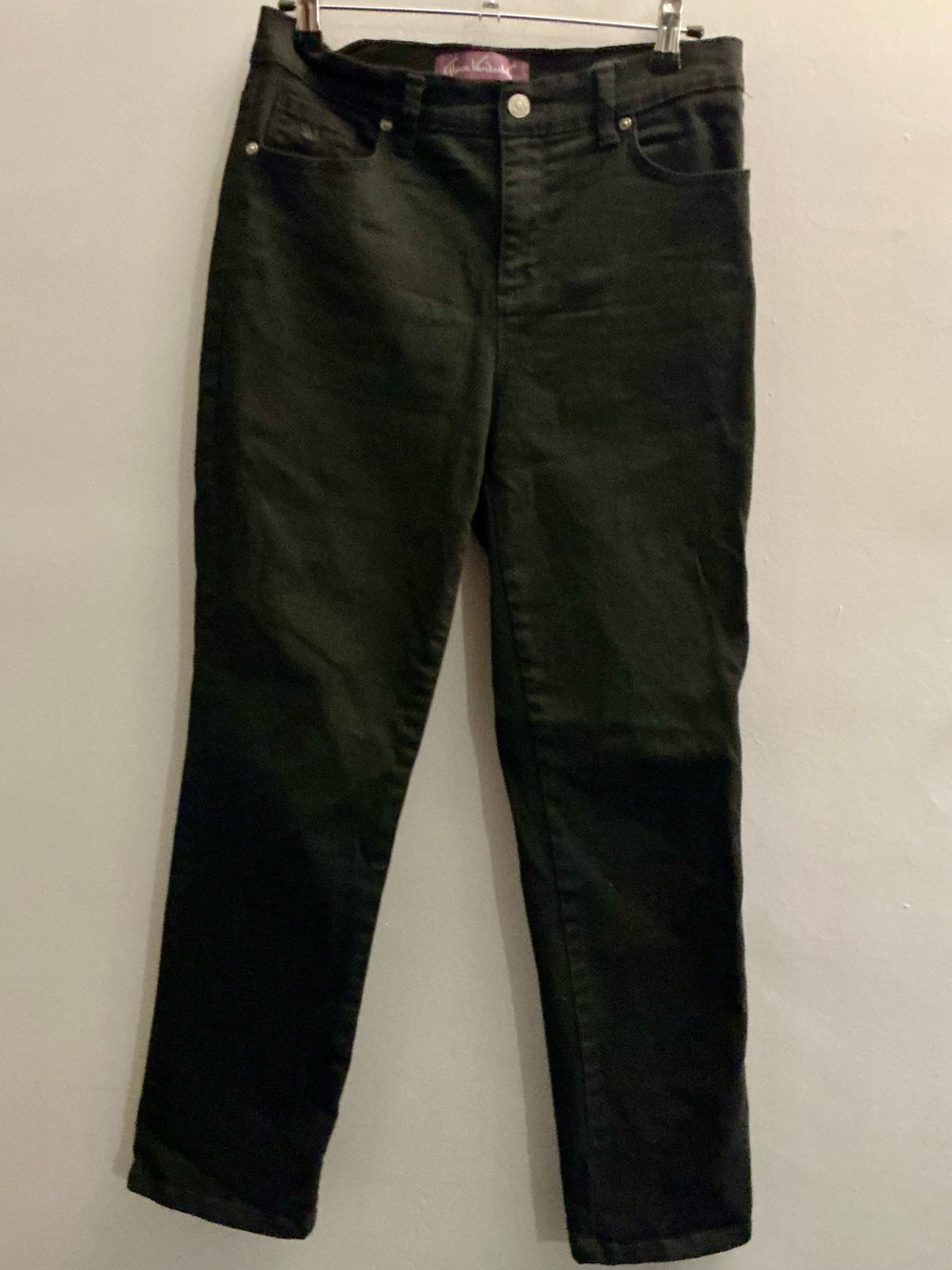 Gloria Vanderbilt Amanda Black Jeans 8P Petite Stretch Classic Fit